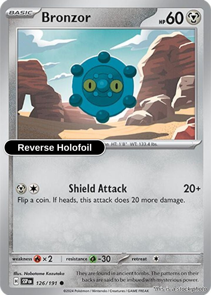 Bronzor - 126/191 - [SSP - SV08: Surging Sparks] - Reverse Holofoil