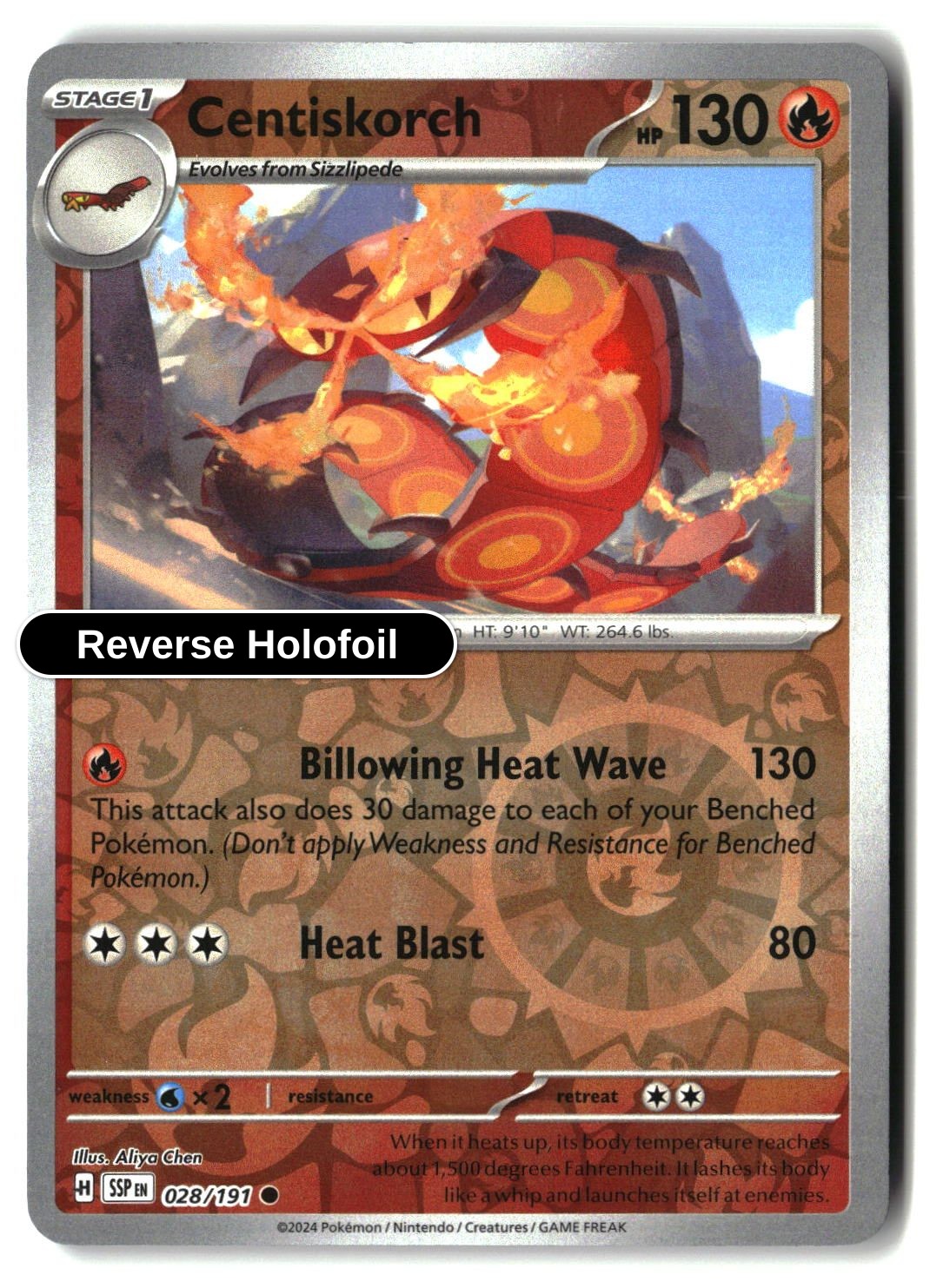 Centiskorch - 028/191 - [SSP - SV08: Surging Sparks] - Reverse Holofoil
