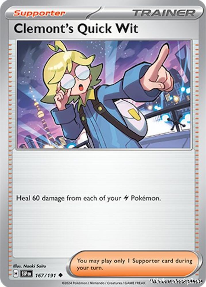 Clemont's Quick Wit - 167/191 - [SSP - SV08: Surging Sparks]