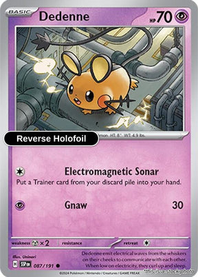 Dedenne - 087/191 - [SSP - SV08: Surging Sparks] - Reverse Holofoil