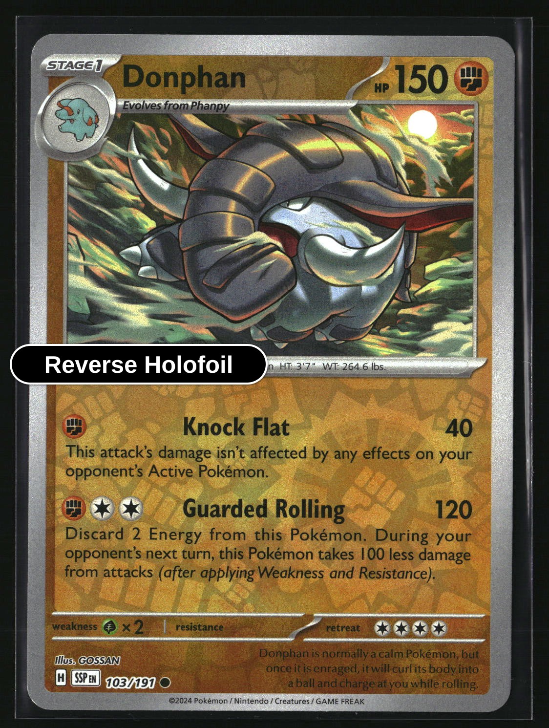 Donphan - 103/191 - [SSP - SV08: Surging Sparks] - Reverse Holofoil