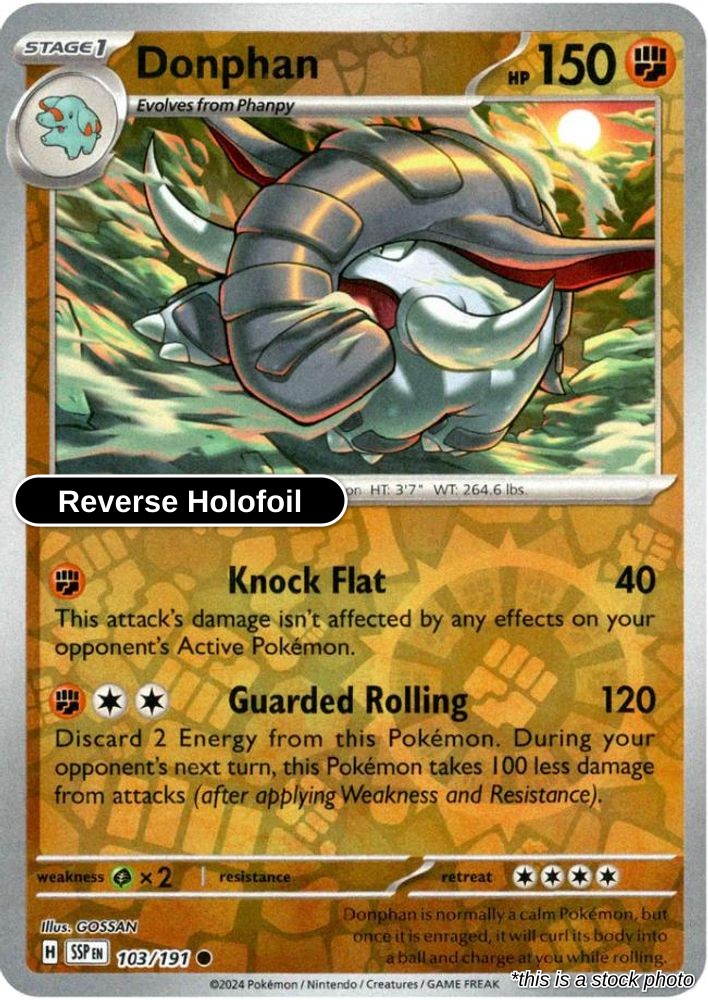 Donphan - 103/191 - [SSP - SV08: Surging Sparks] - Reverse Holofoil