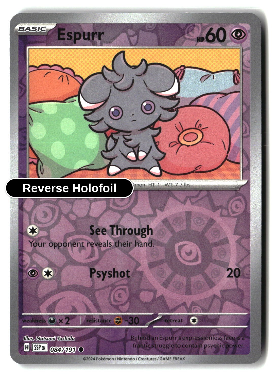 Espurr - 084/191 - [SSP - SV08: Surging Sparks] - Reverse Holofoil