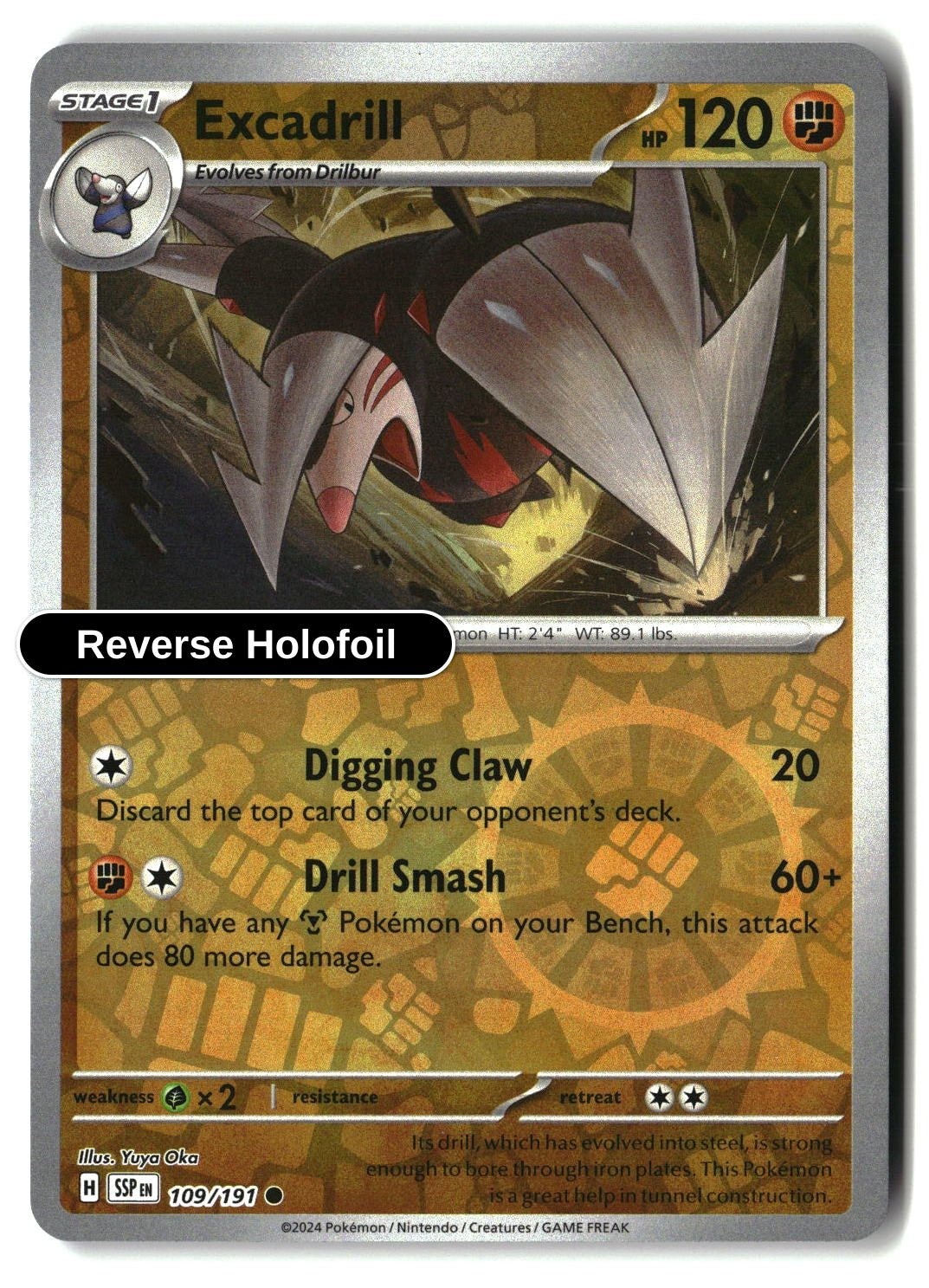 Excadrill - 109/191 - [SSP - SV08: Surging Sparks] - Reverse Holofoil