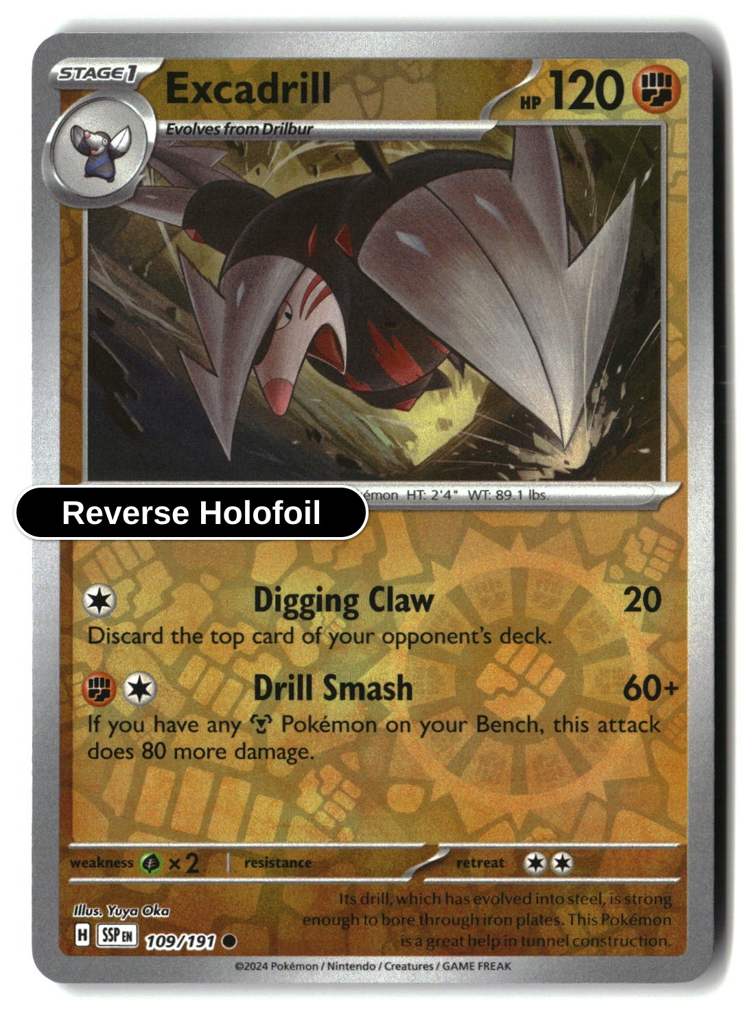 Excadrill - 109/191 - [SSP - SV08: Surging Sparks] - Reverse Holofoil