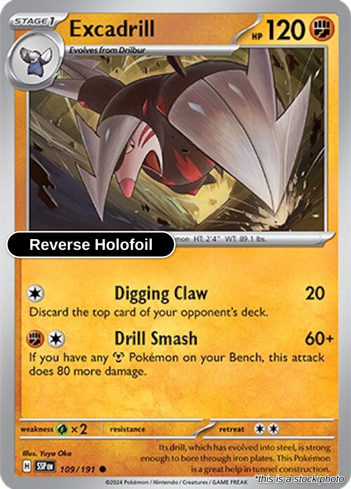Excadrill - 109/191 - [SSP - SV08: Surging Sparks] - Reverse Holofoil