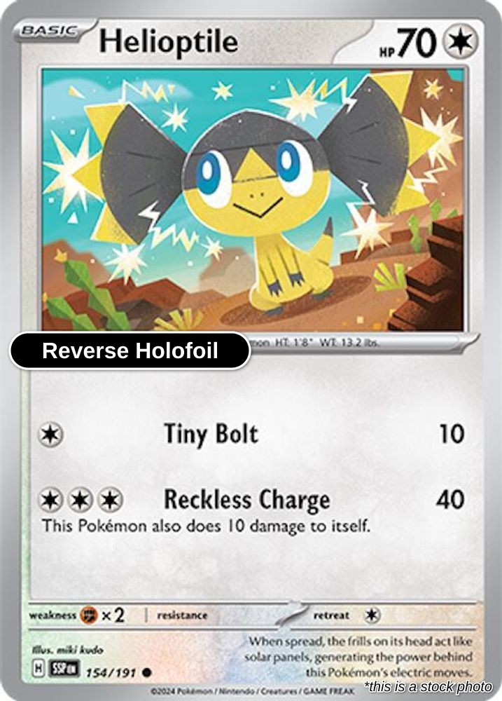 Helioptile - 154/191 - [SSP - SV08: Surging Sparks] - Reverse Holofoil