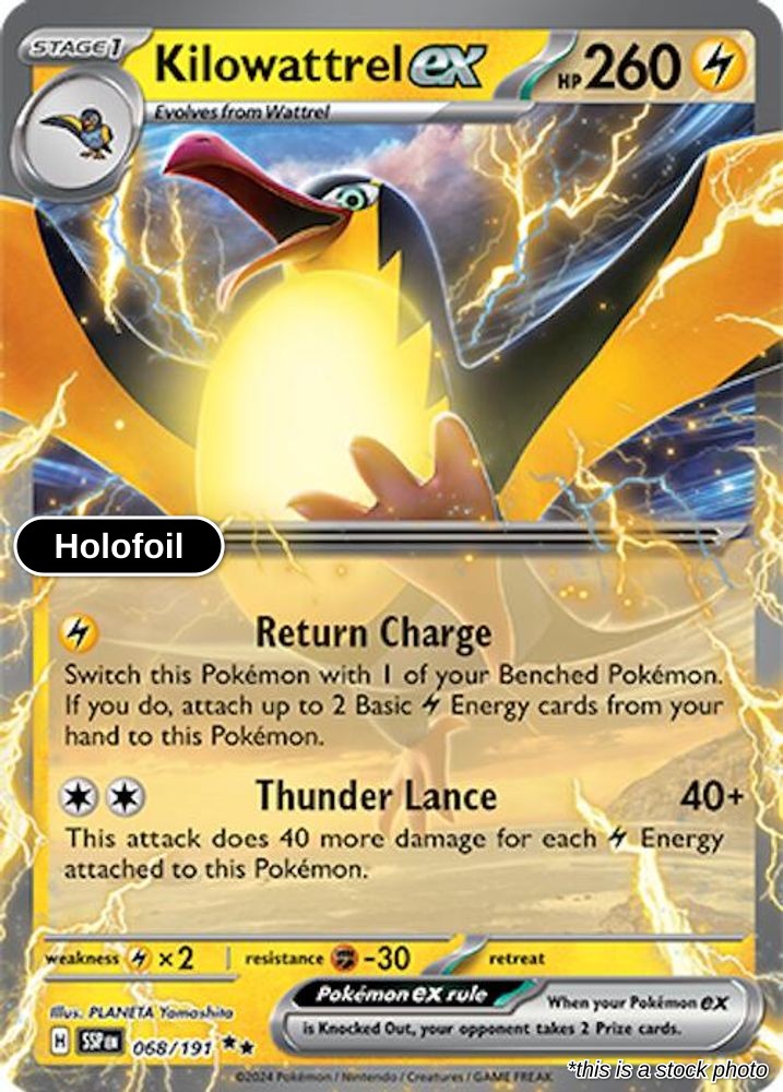 Kilowattrel ex - 068/191 - [SSP - SV08: Surging Sparks] - Holofoil