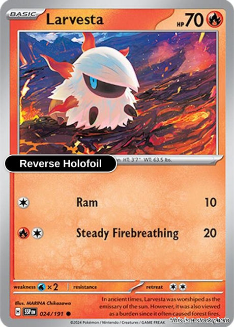 Larvesta - 024/191 - [SSP - SV08: Surging Sparks] - Reverse Holofoil