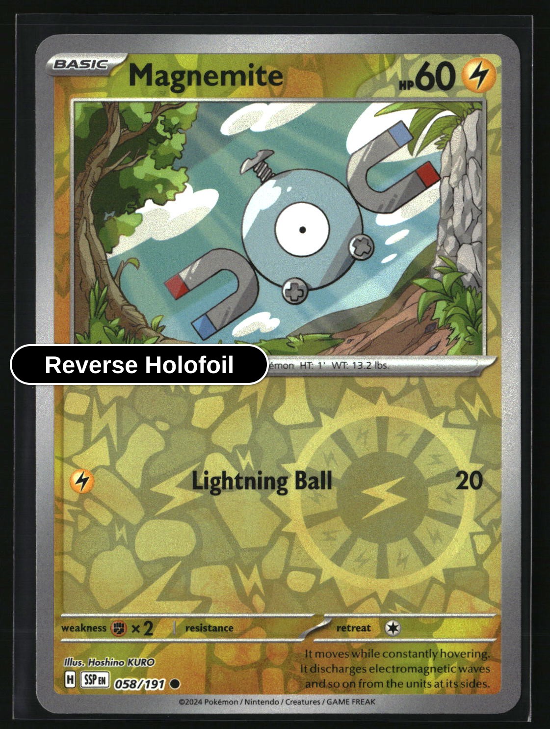 Magnemite - 058/191 - [SSP - SV08: Surging Sparks] - Reverse Holofoil