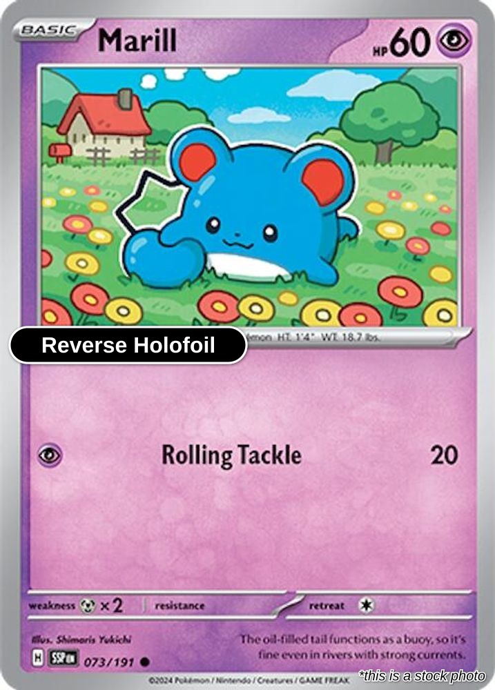 Marill - 073/191 - [SSP - SV08: Surging Sparks] - Reverse Holofoil