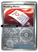 Meddling Memo - 181/191 - [SSP - SV08: Surging Sparks] - Reverse Holofoil