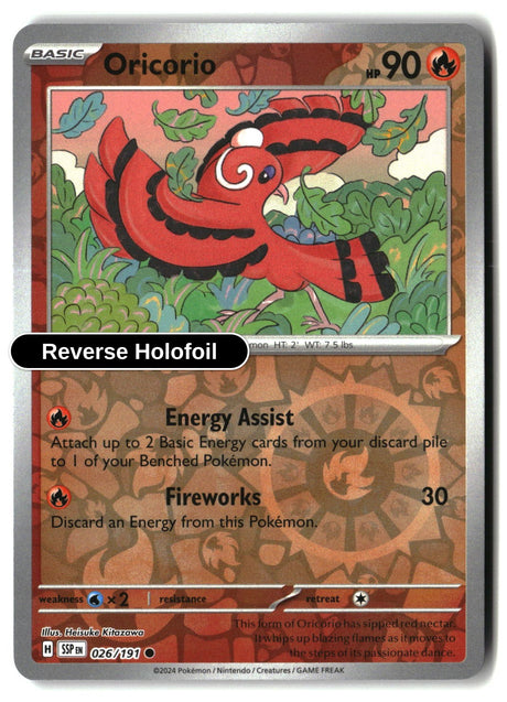 Oricorio - 026/191 - [SSP - SV08: Surging Sparks] - Reverse Holofoil