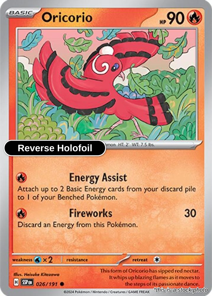 Oricorio - 026/191 - [SSP - SV08: Surging Sparks] - Reverse Holofoil