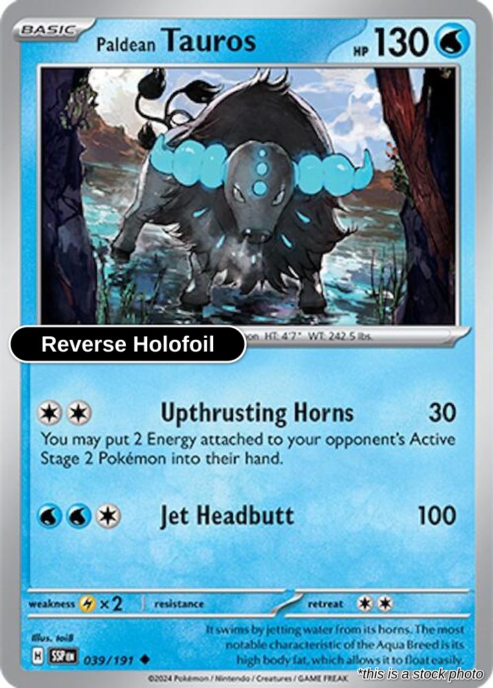 Paldean Tauros - 039/191 - [SSP - SV08: Surging Sparks] - Reverse Holofoil
