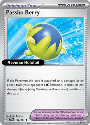 Passho Berry - 184/191 - [SSP - SV08: Surging Sparks] - Reverse Holofoil
