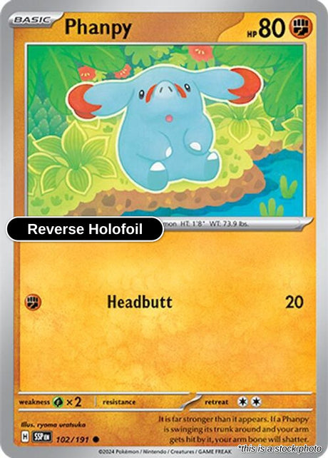 Phanpy - 102/191 - [SSP - SV08: Surging Sparks] - Reverse Holofoil