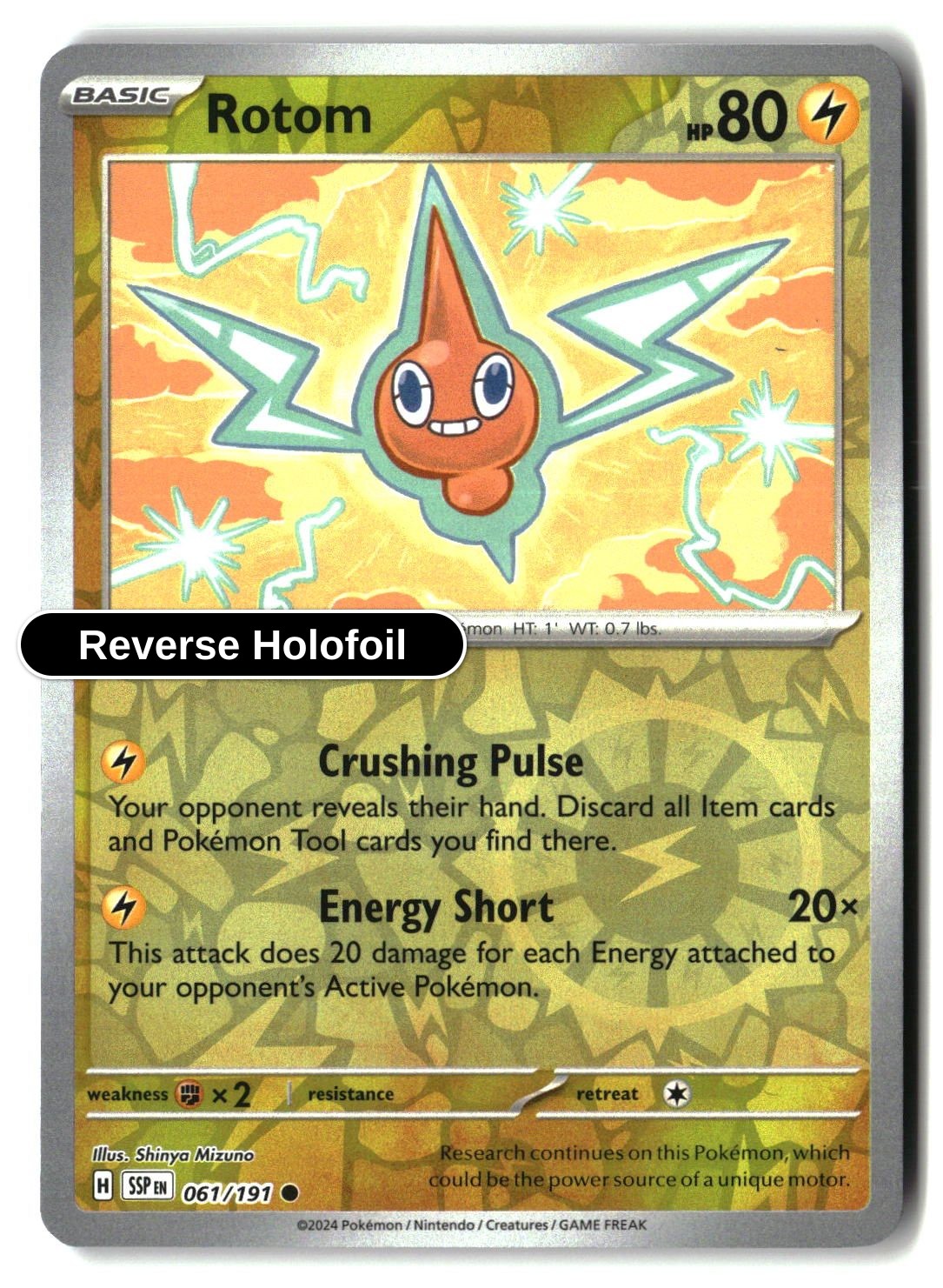 Rotom - 061/191 - [SSP - SV08: Surging Sparks] - Reverse Holofoil