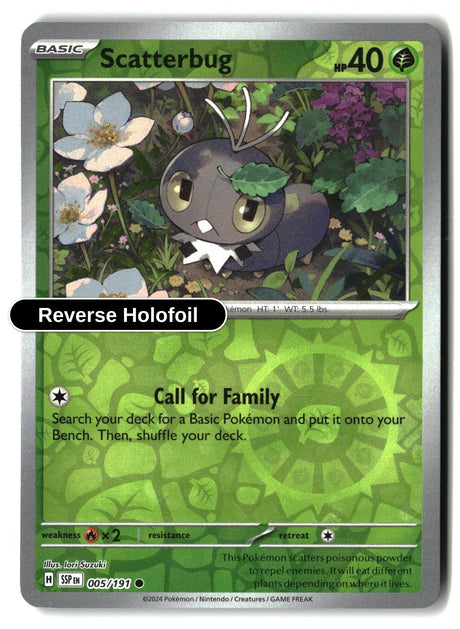 Scatterbug - 005/191 - [SSP - SV08: Surging Sparks] - Reverse Holofoil