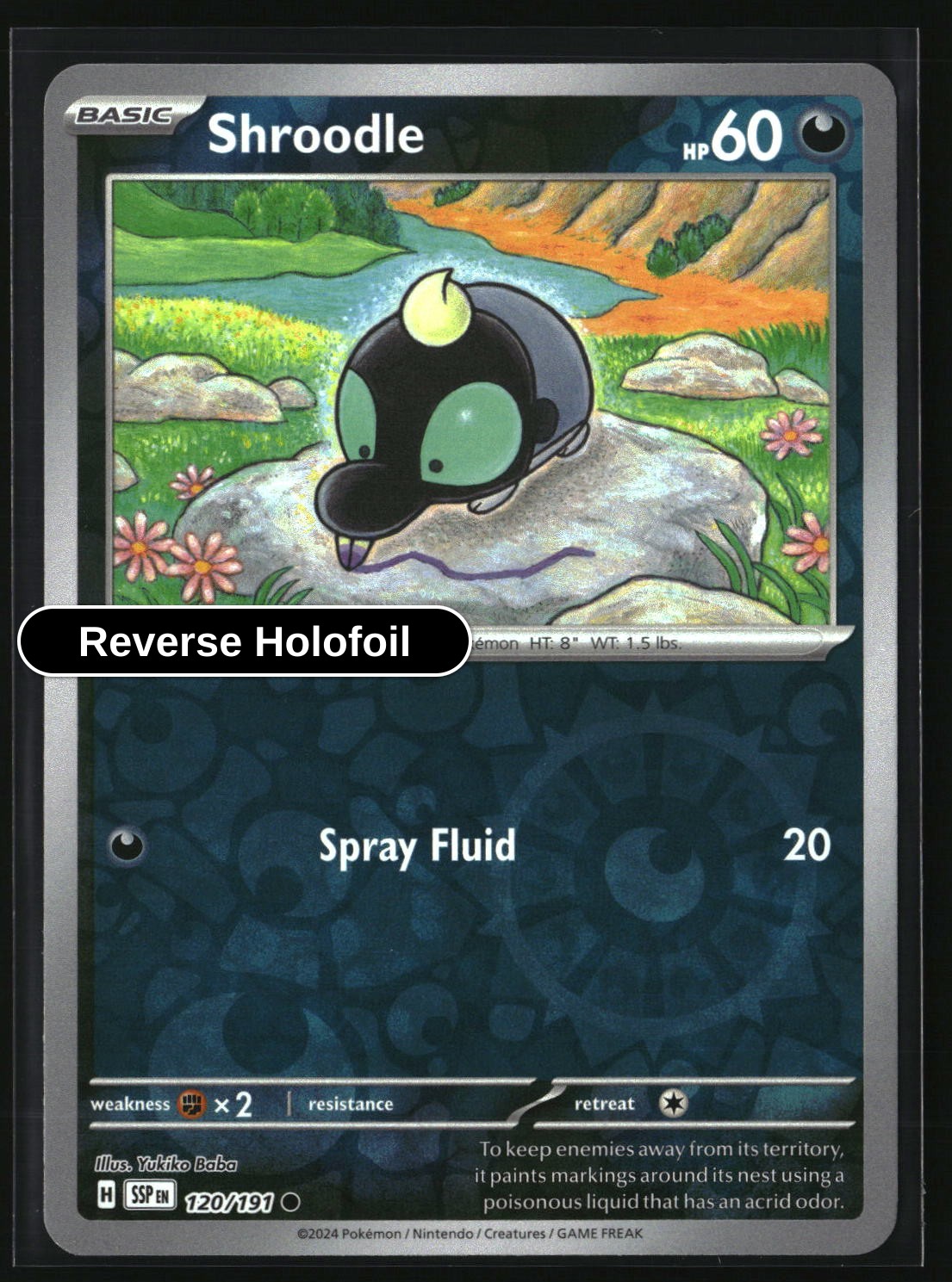 Shroodle - 120/191 - [SSP - SV08: Surging Sparks] - Reverse Holofoil
