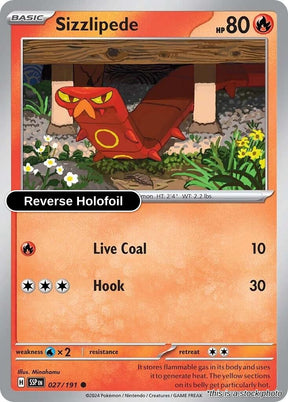 Sizzlipede - 027/191 - [SSP - SV08: Surging Sparks] - Reverse Holofoil