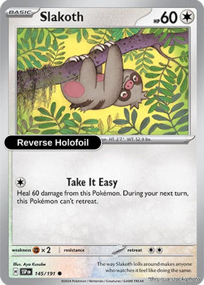 Slakoth - 145/191 - [SSP - SV08: Surging Sparks] - Reverse Holofoil