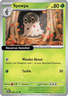 Spewpa - 006/191 - [SSP - SV08: Surging Sparks] - Reverse Holofoil