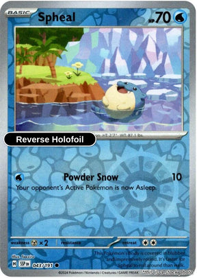 Spheal - 043/191 - [SSP - SV08: Surging Sparks] - Reverse Holofoil