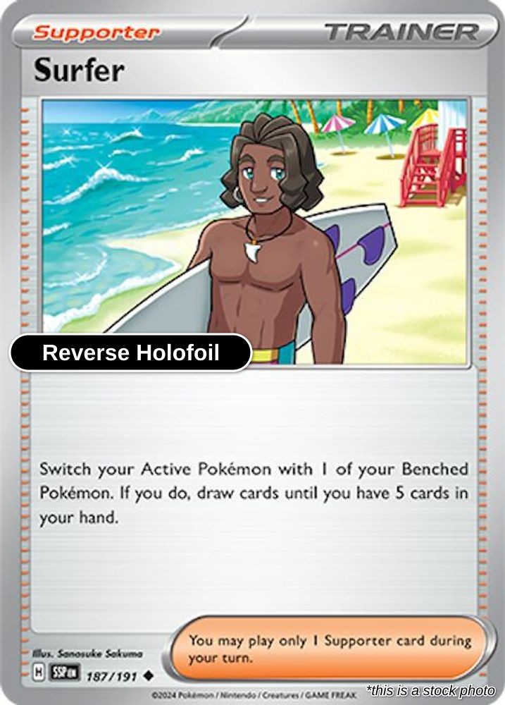 Surfer - 187/191 - [SSP - SV08: Surging Sparks] - Reverse Holofoil