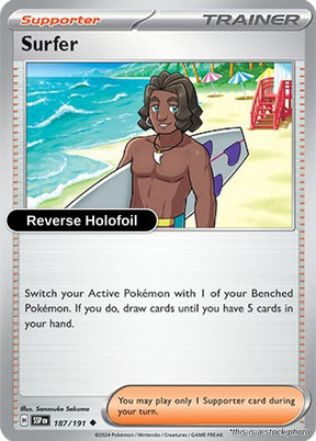 Surfer - 187/191 - [SSP - SV08: Surging Sparks] - Reverse Holofoil