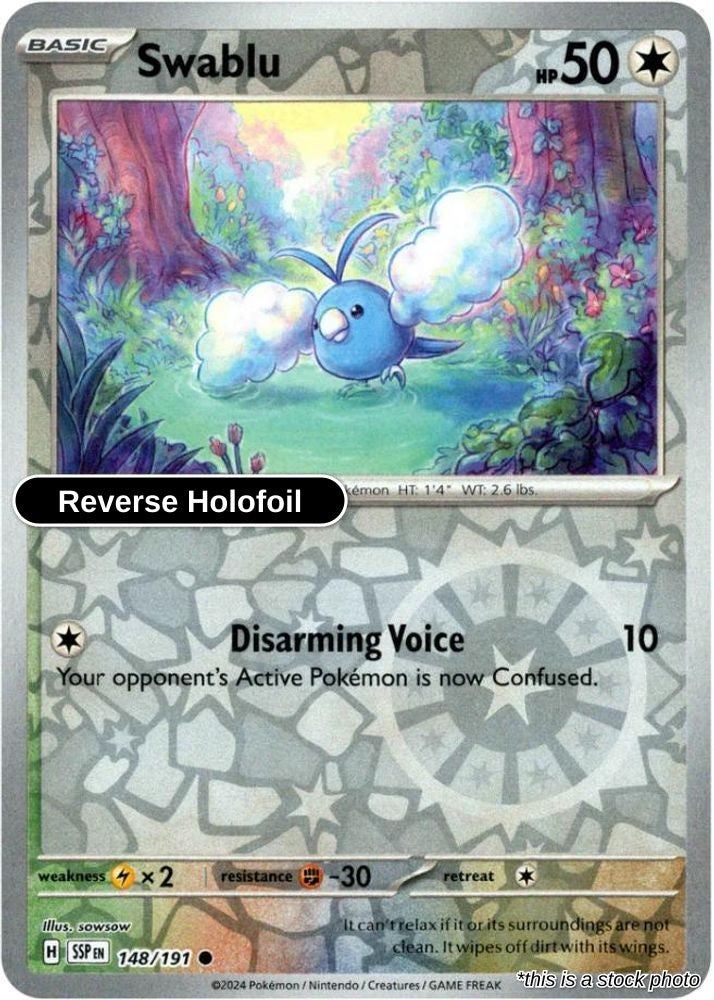 Swablu - 148/191 - [SSP - SV08: Surging Sparks] - Reverse Holofoil