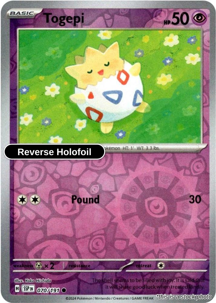 Togepi - 070/191 - [SSP - SV08: Surging Sparks] - Reverse Holofoil