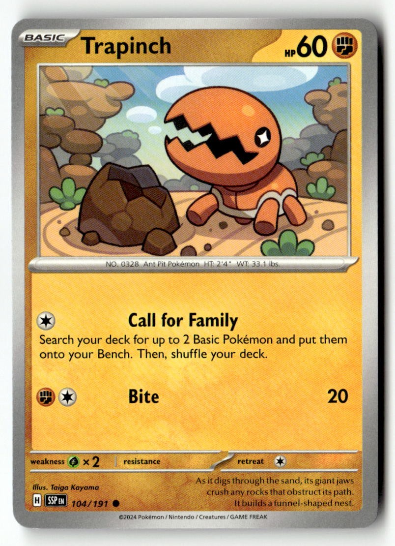 Trapinch - 104/191 - [SSP - SV08: Surging Sparks]