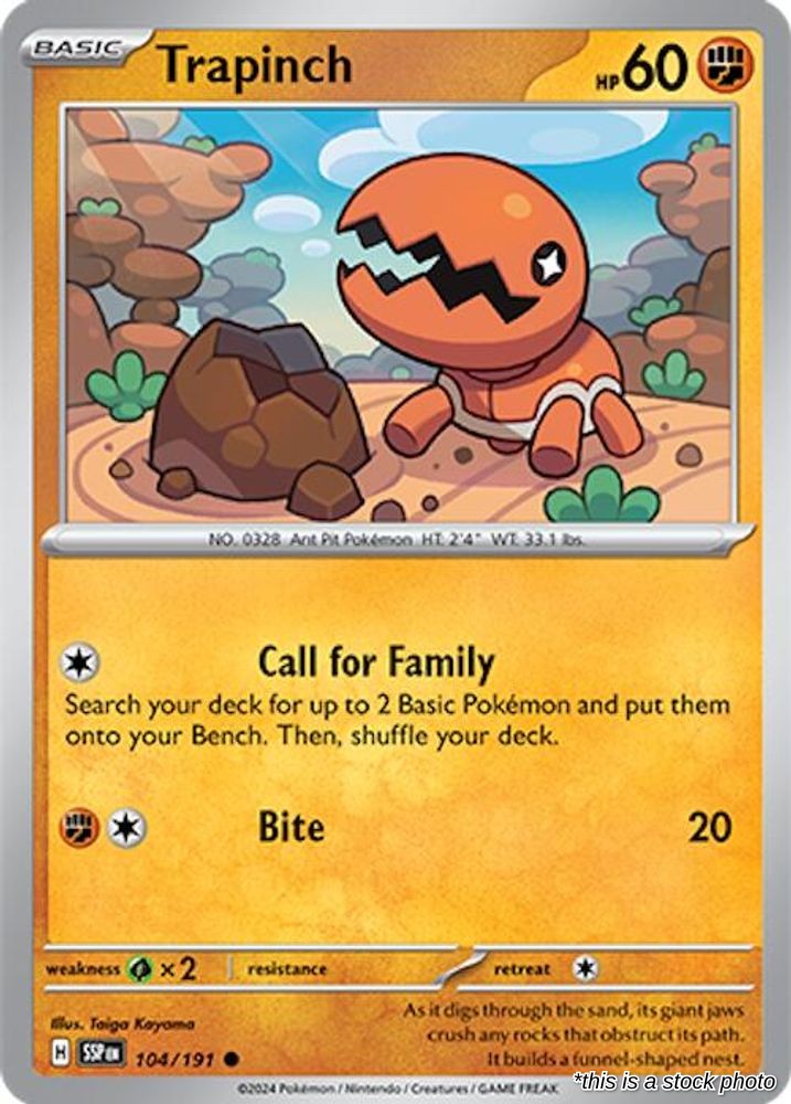 Trapinch - 104/191 - [SSP - SV08: Surging Sparks]