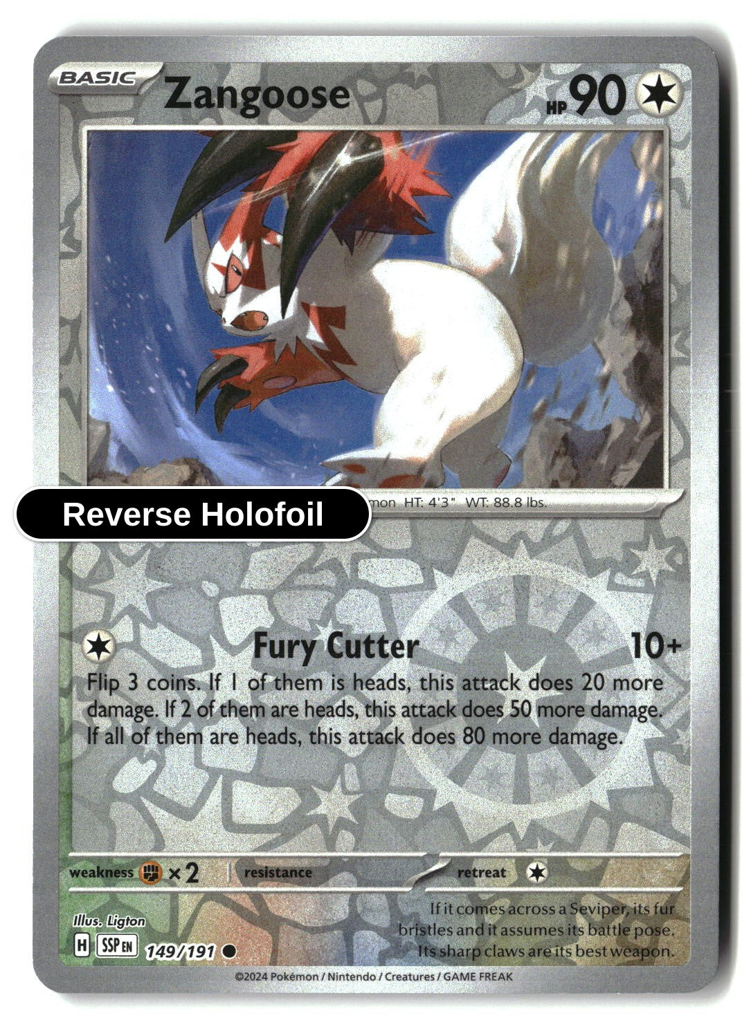 Zangoose - 149/191 - [SSP - SV08: Surging Sparks] - Reverse Holofoil