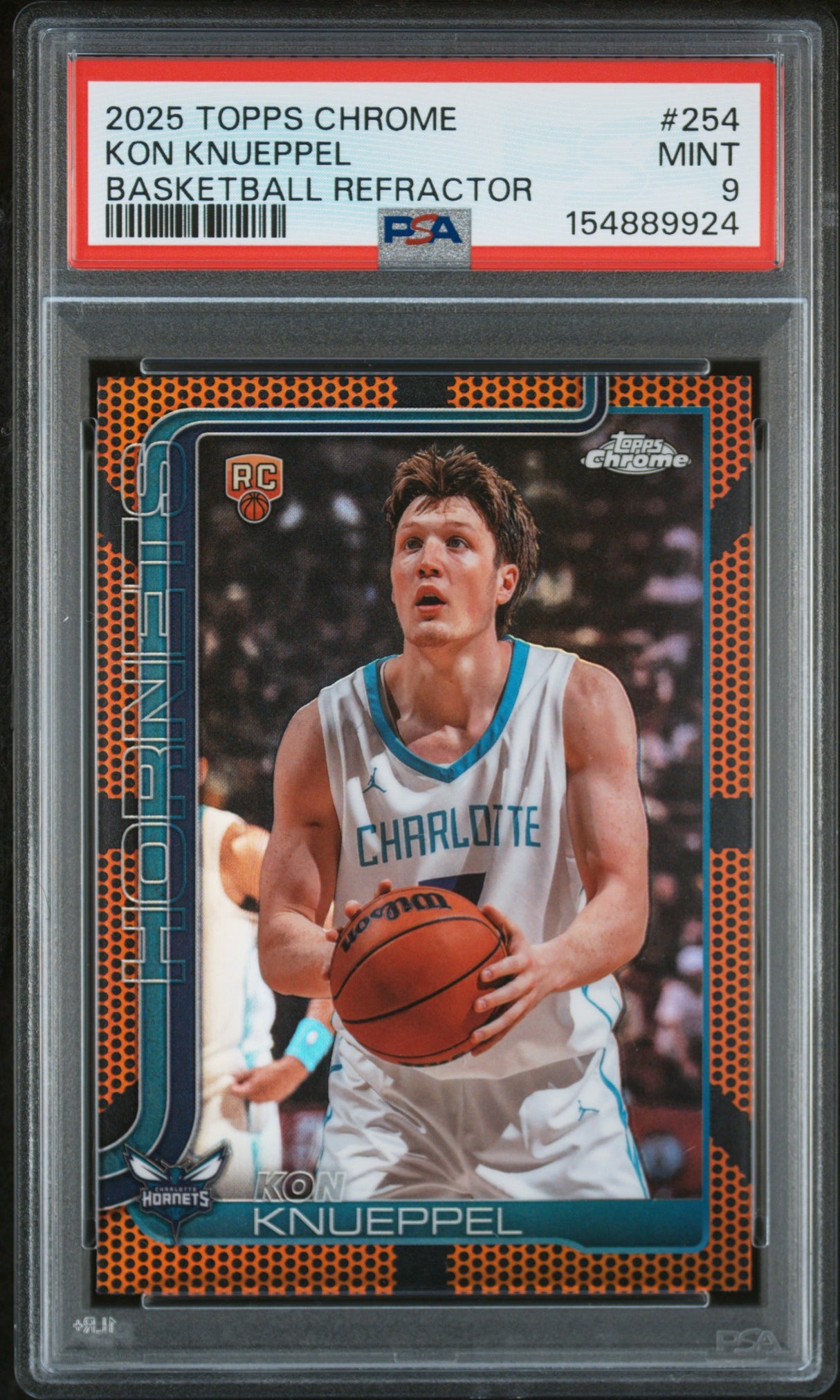 Kon Knueppel 2025-26 Topps Chrome Basketball Refractor #254 PSA 9