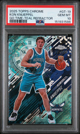 Kon Knueppel 2025-26 Topps Chrome Go Time Teal Refractor #GT-19 #/299 PSA 10
