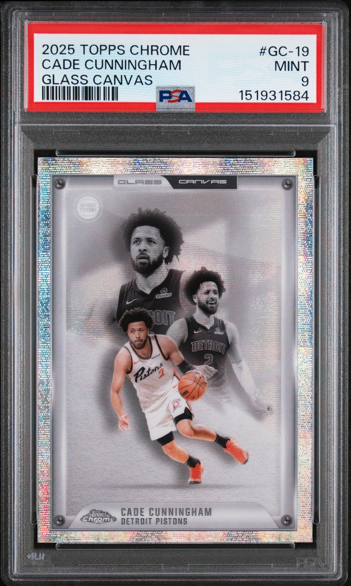 Cade Cunningham 2025-26 Topps Chrome Glass Canvas #GC-19 PSA 9