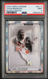 Jalen Brunson 2025-26 Topps Chrome Glass Canvas #GC-17 PSA 9