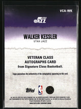 Walker Kessler 2025-26 Topps Signature Class Veteran Class Autographs #VCA-WK