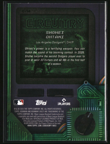Shohei Ohtani 2025 Bowman's Best Circuitry Mini-Diamond Refractors #C-14