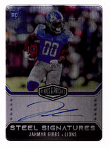 Jahmyr Gibbs 2023 Panini Plates & Patches Rookie Steel Signatures #RSSJAG #/300