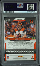 Joe Burrow 2020 Panini Prizm Prizm Red White and Blue #307 PSA 9