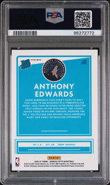 Anthony Edwards 2020-21 Donruss Optic Blue Velocity #151 PSA 10