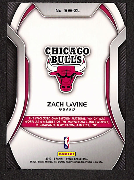 Zach LaVine 2017-18 Panini Prizm Sensational Swatches #SW-ZL