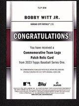Bobby Witt Jr. 2023 Topps Commemorative Team Logo Patches #TLP-BW