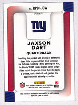 Jaxson Dart 2025 Donruss Optic Rookie Phenoms Blue Hyper #RPBH-JCW