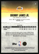 Bronny James Jr. 2025-26 Topps Signature Class #1