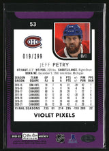 Jeff Petry 2021-22 O-Pee-Chee Platinum Violet-Pixels #53 #/299