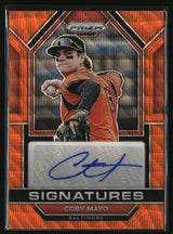 Coby Mayo 2023 Panini Prizm Signatures Orange Wave Prizms #SIG-CM #/50